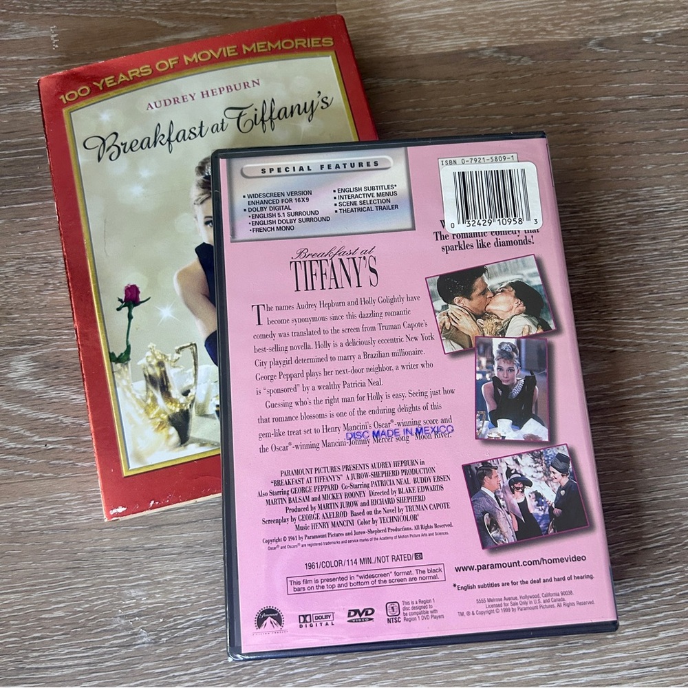 🎬 Breakfast at Tiffany’s Special Edition – Audrey Hepburn Classic 💎 New Sealed